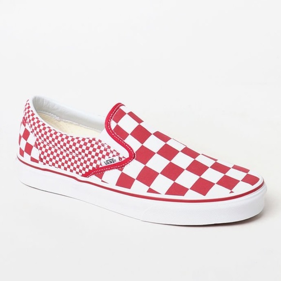 Vans Shoes - Vans Classic Slip-On Mix Checker Chili Pepper